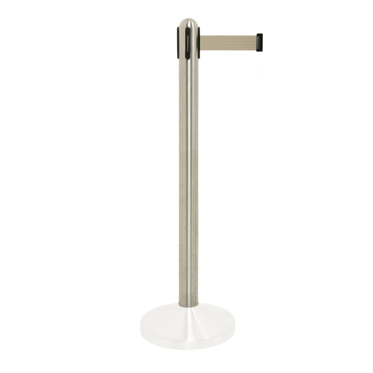 Palo Reception Estensibile - Cromo - 90cm - Nastro in nylon grigio 205cm (Base RS-RT-RVS-C3 non inclusa) Securit; 9.5x1.43x94x1.43 cm (LxLxHxP); grigio
