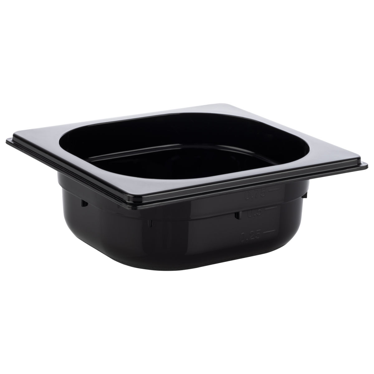 APS GN 1/6 Behälter, Polycarbonat GN 1/6, 1 l, 17.6x16.2x6.5 cm (LxBxT); schwarz