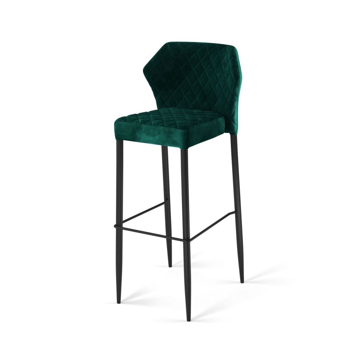 Feros Louis Barhocker, velours gepolstert, feuerhemmend 50x47x105 cm (BxTxH); grün; 2 Stück / Pack