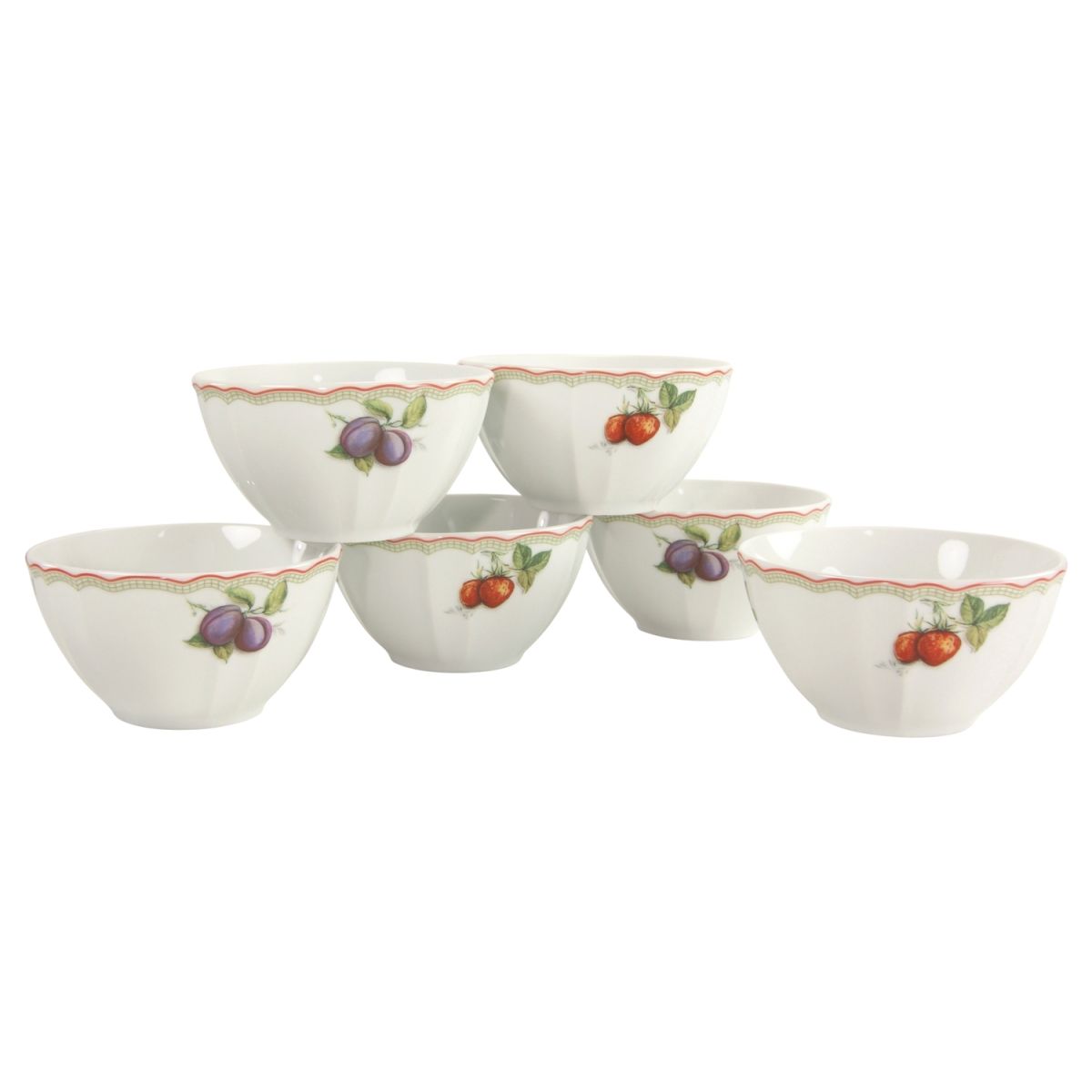 Flora Orchard - Set di ciotole da 6 pezzi CreaTable; 300 ml, 14x7 cm (ØxH); bianco; rotonda; 6 pz. / Pacco