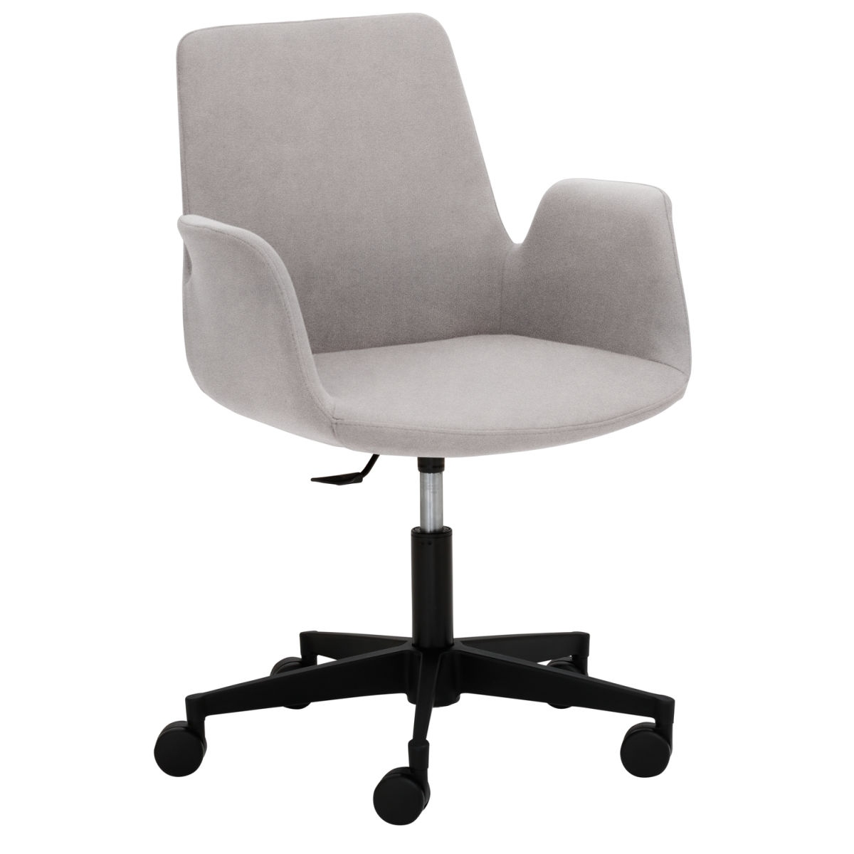 Mayer Sitzmöbel Sessel 2010, Polyester-Stoff, mit Armlehnen, drehbar 65x65x82 cm (BxTxH); Sitz graublau, Gestell schwarz