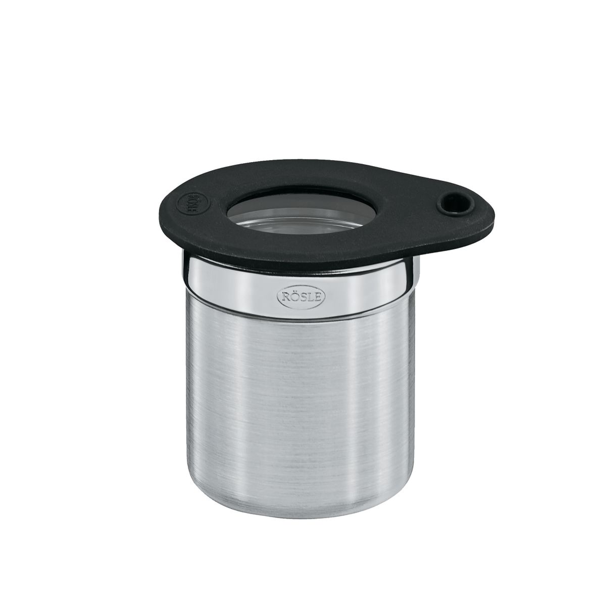 RÖSLE Dose mit Frischhaltedeckel 0.001 l, 7.5x6x6.5 cm (LxBxH); schwarz