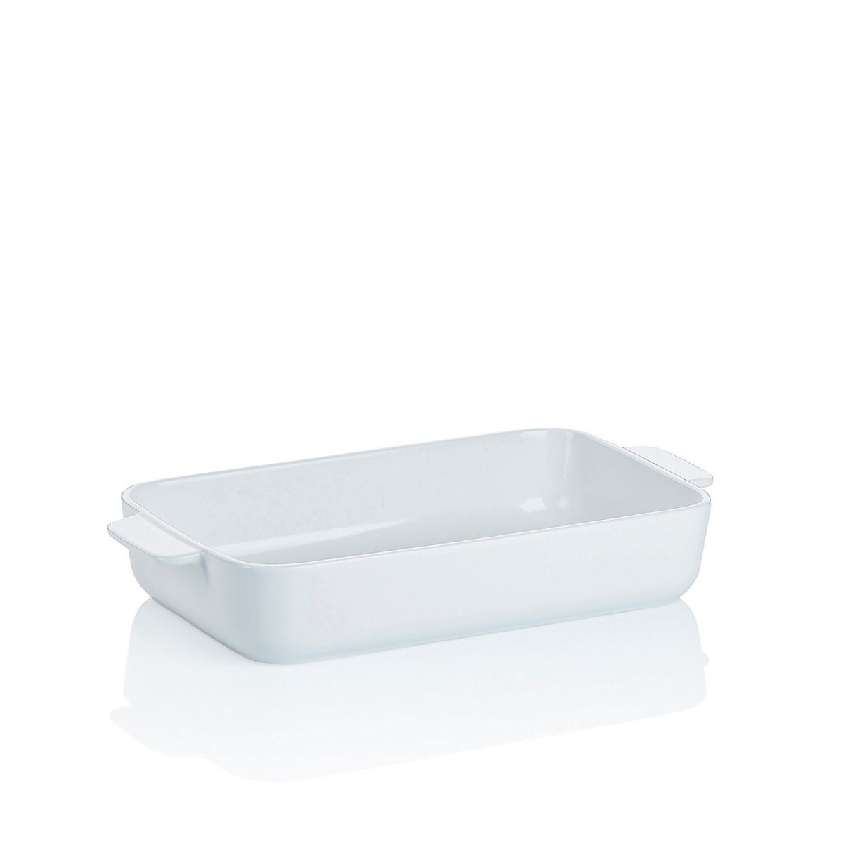 Pirofila Ester in porcellana kela; 1350 ml, 22x13.5x4.5 cm (LxLxH); bianco; rettangolare