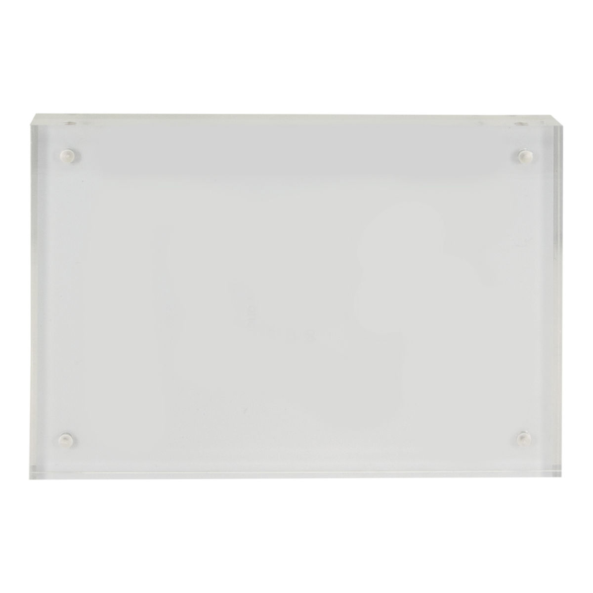 Porta-poster trasparente A6 - Acrilico - Utilizzabile come cornice singola o bifacciale Securit; 15x10.5 cm (LxH); argento