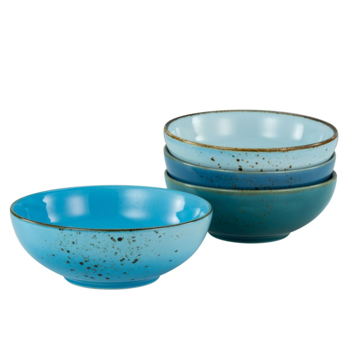 Collezione Natura - Ciotola per frullati 4 pz. CreaTable; 400 ml, 16.5x6 cm (ØxH); blu; rotonda; 4 pz. / Pacco