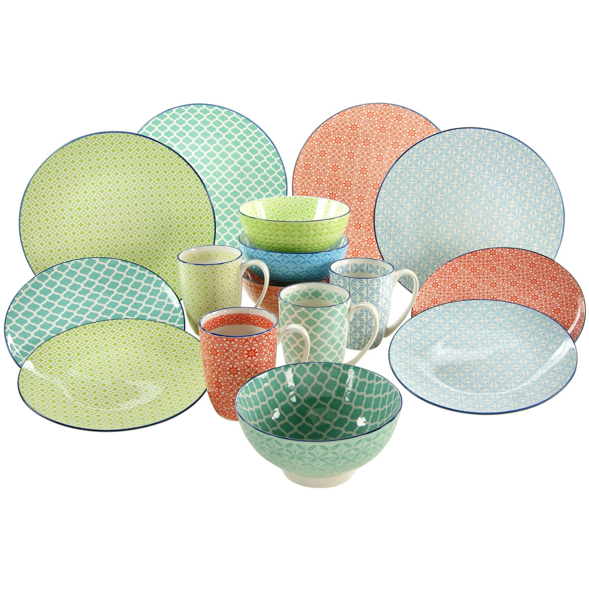 CreaTable Mediterran - Kombiservice 16-tlg mehrfarbig