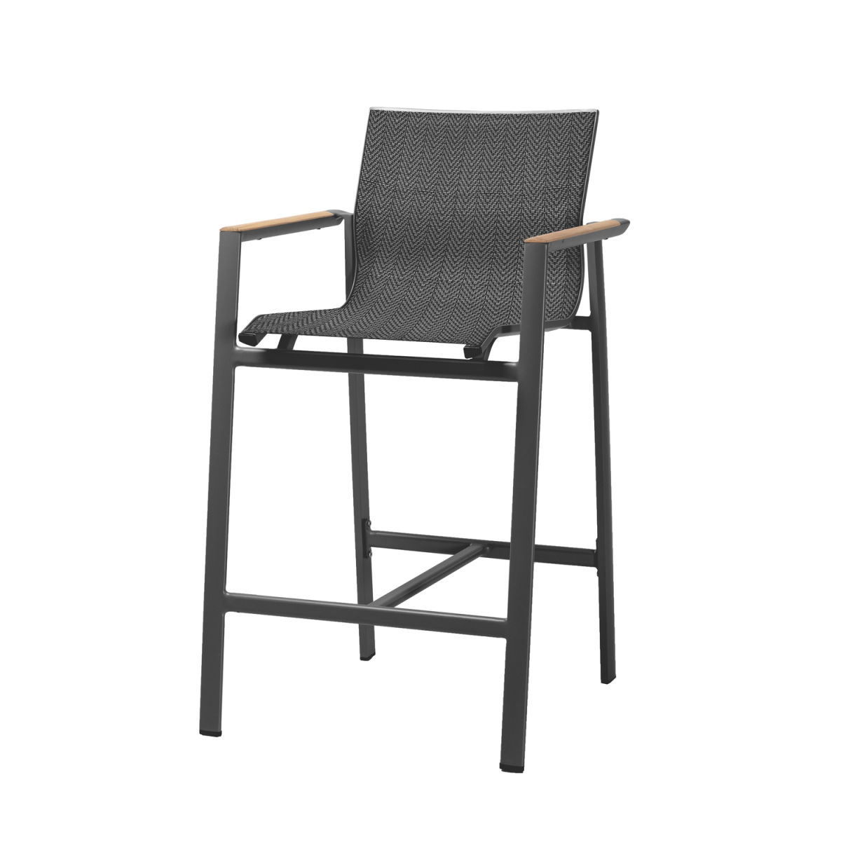 Sgabello bar da esterno Rhodos Barths; 60.5x54x110 cm (LxPxH); antracite