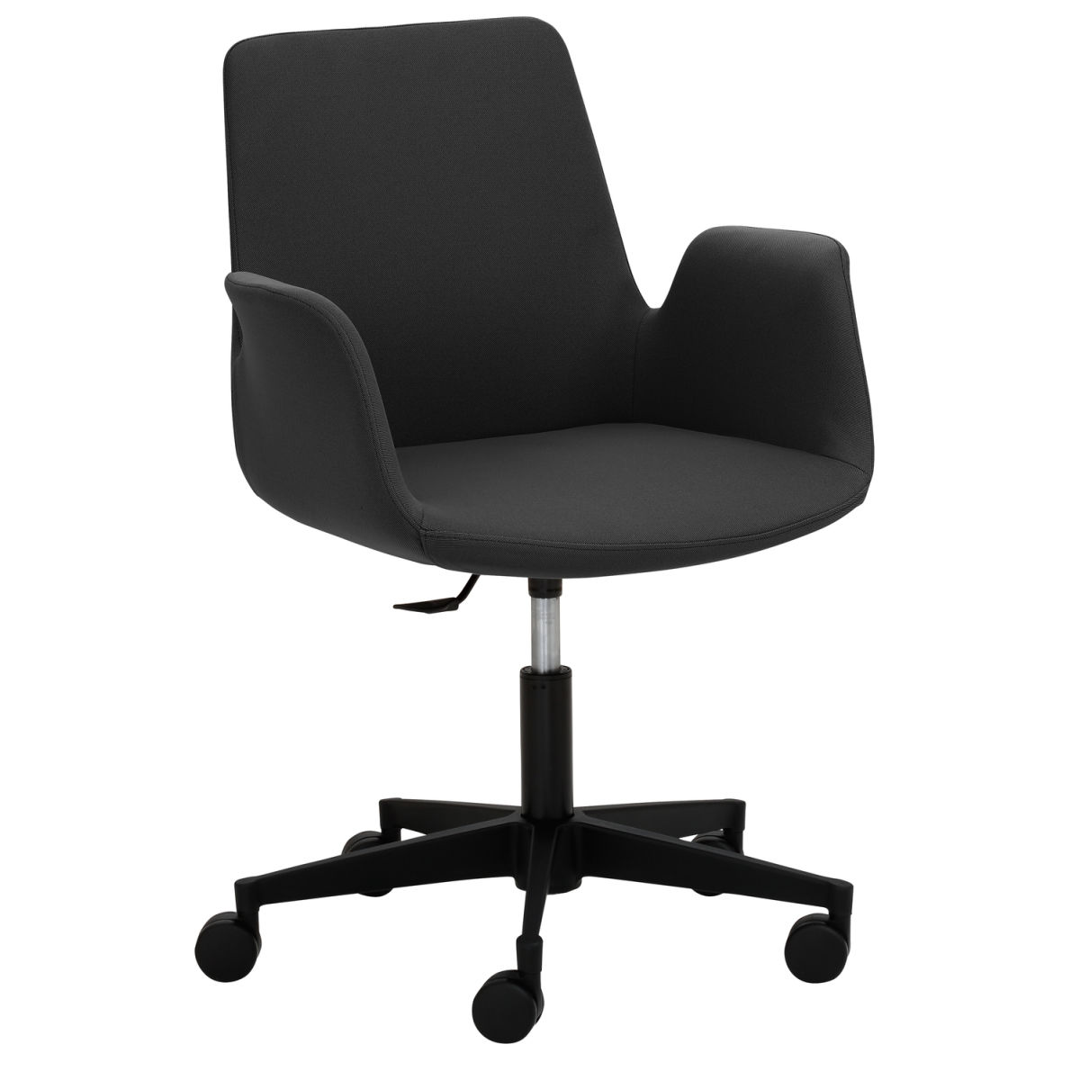 Mayer Sitzmöbel Sessel 2010, Polyester-Stoff, mit Armlehnen, drehbar 65x65x82 cm (BxTxH); Sitz schwarz, Gestell schwarz