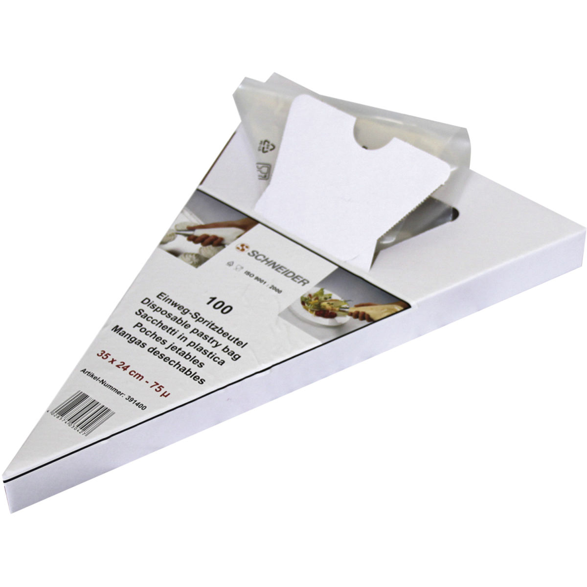 Schneider Einweg-Spritzbeutel 35x24 cm (LxB); transparent; 100 Stück / Pack