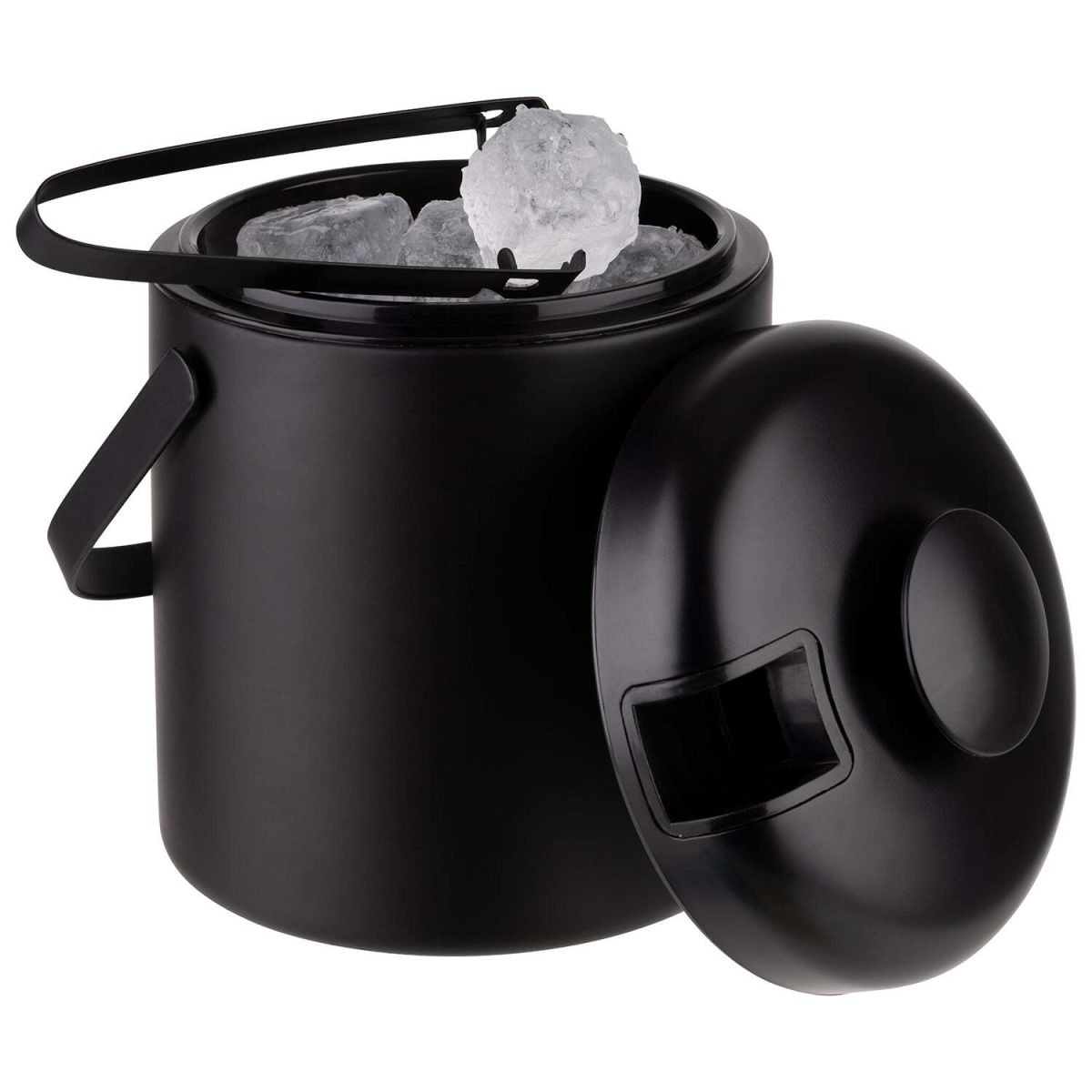 Buddy’s Bar Eiseimer-Set mit Eiszange; 15x15.5x22 cm (LxBxH); schwarz