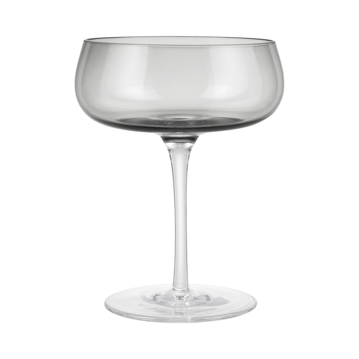 blomus Set 2 Sektschalen -BELO- 0.2 l, 11x11x11x14 cm (LxBxØxH); grau/transparent