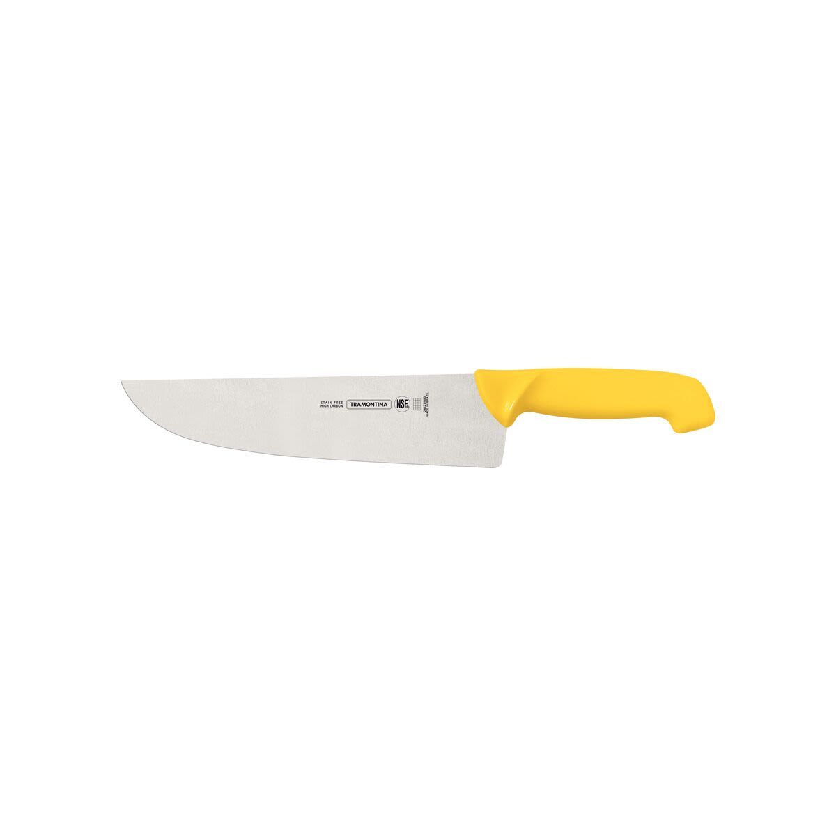 TRAMONTINA Blockmesser Profissional Klingenlänge 23 cm, 38.5 cm (L); silber/gelb