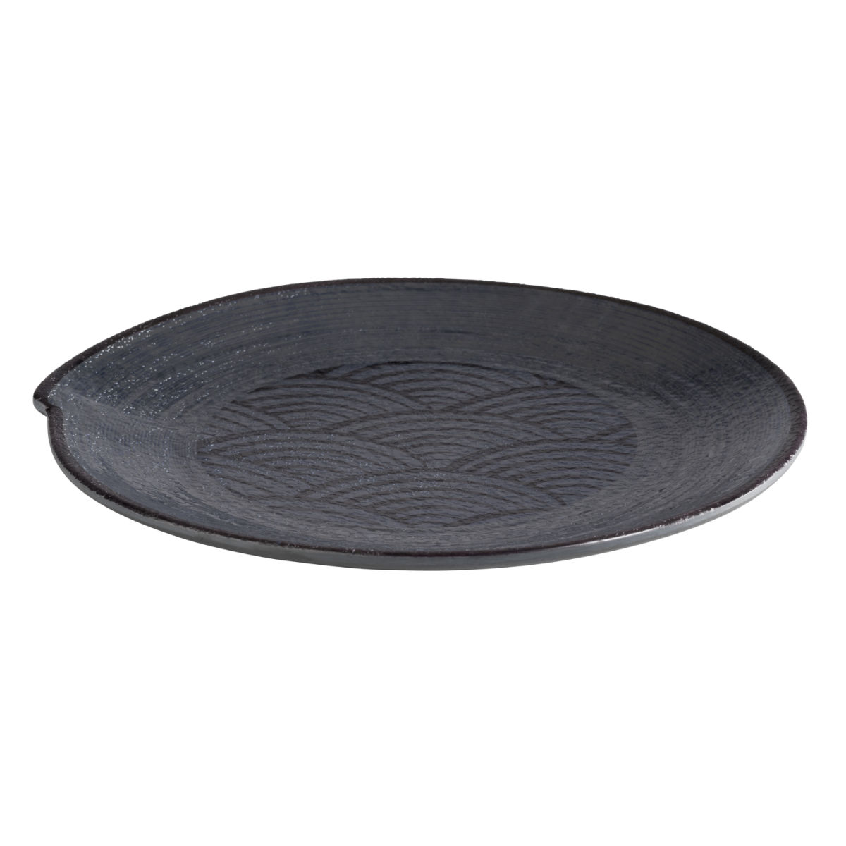 APS Teller DARK WAVE, Melamin 22x22x22x2 cm (LxBxØxH); schwarz; rund