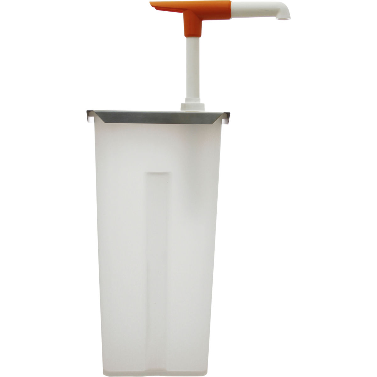 Schneider Druckknopf Dosierspender 5000 ml, 17.5x14 cm (LxB); weiß/edelstahl