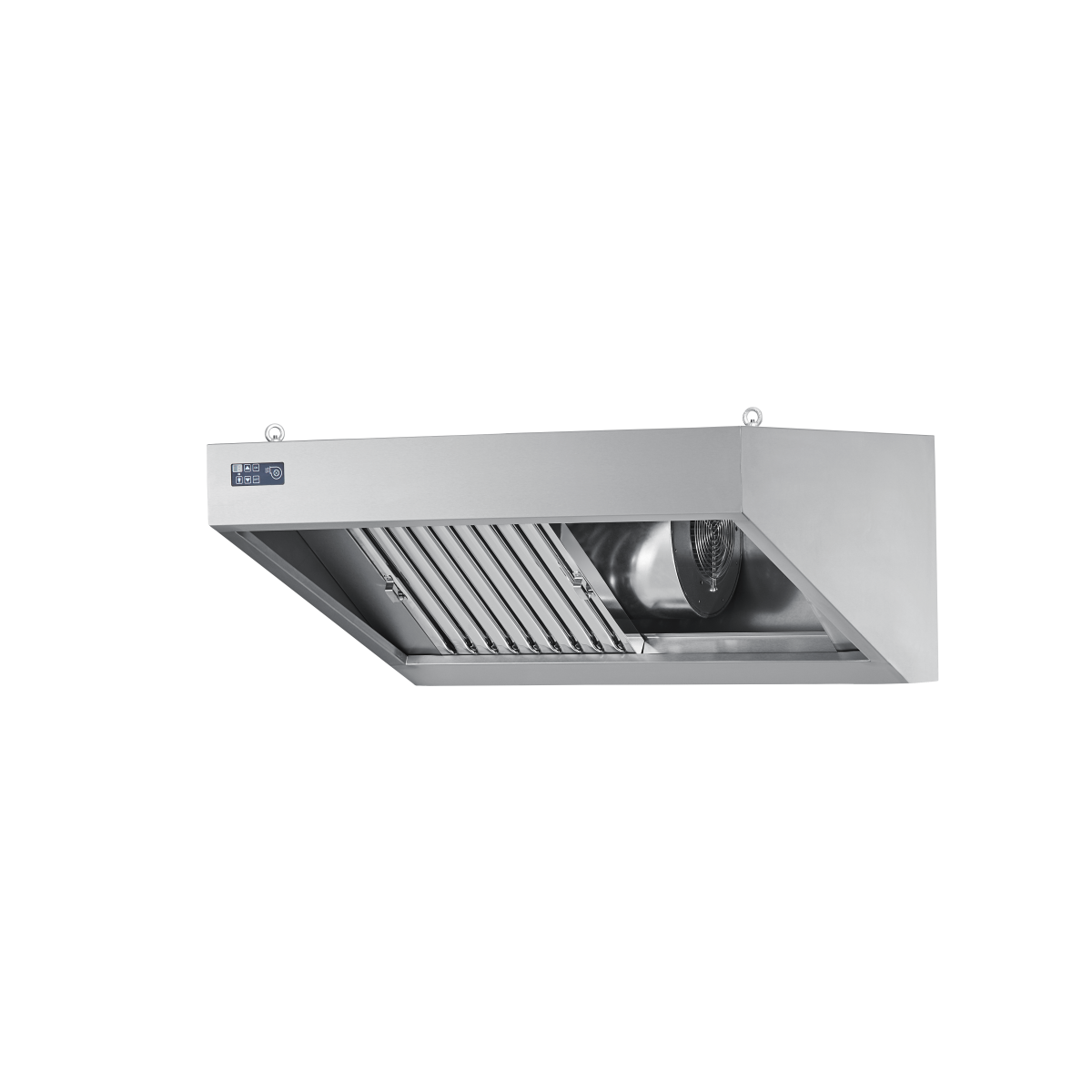 CHROMOnorm Wandhaube mit Ventilator 180x18x45 cm (LxBxH); grau