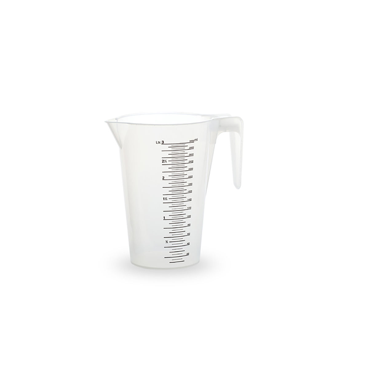 Scaritech Messbecher; 3000 ml, 25 cm (Ø); transparent; 10 Stück / Pack
