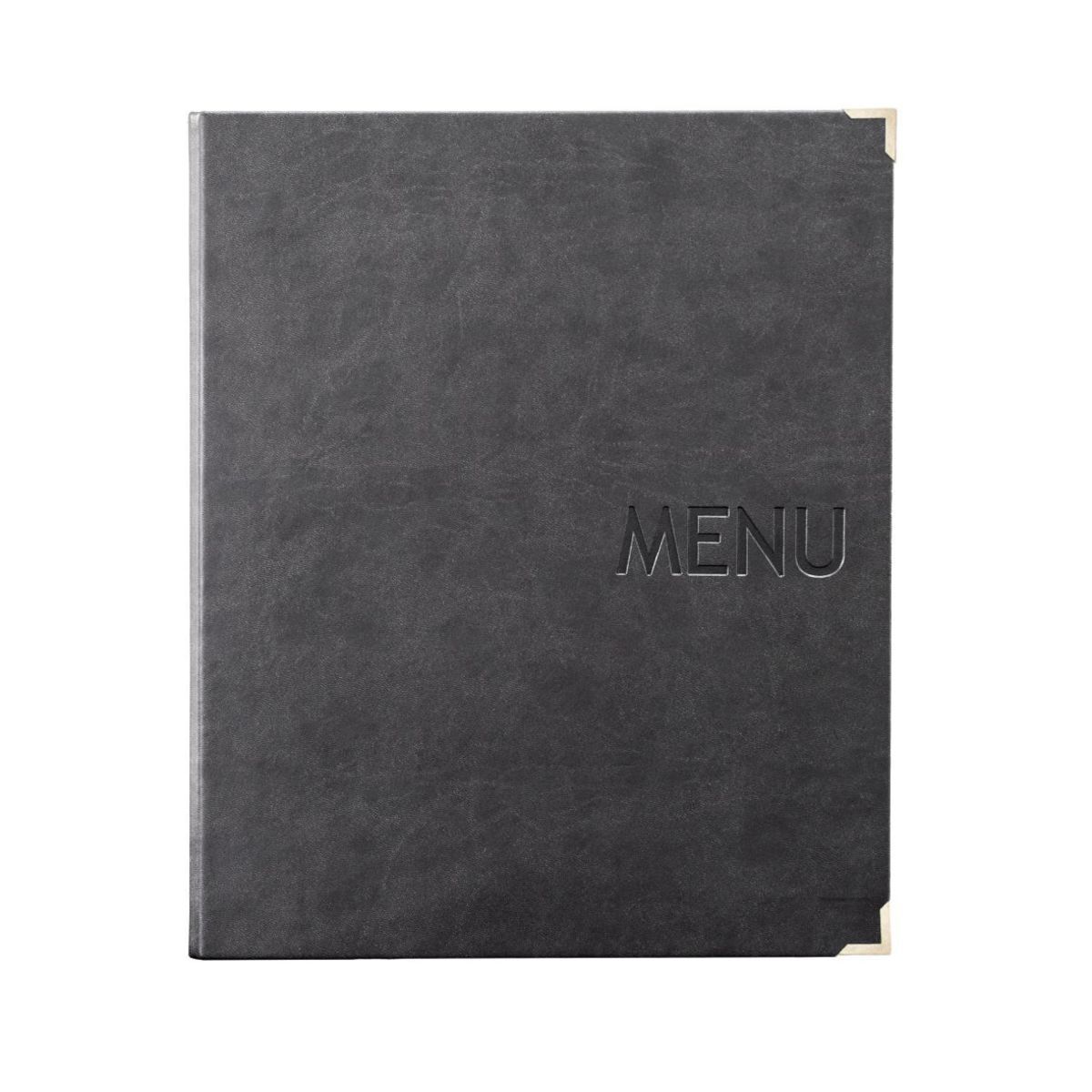 METAFICH Speisekarten Restaurant Kunstleder im A4-Format. 27x32.5 cm (BxH); grau