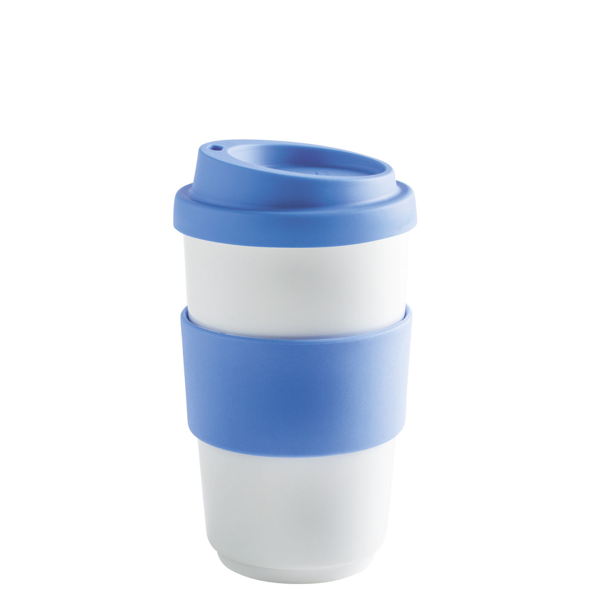 Kahla Becher + Trinkdeckel + Banderole fillit 400 ml, 8x13 cm (ØxH); hellblau; rund