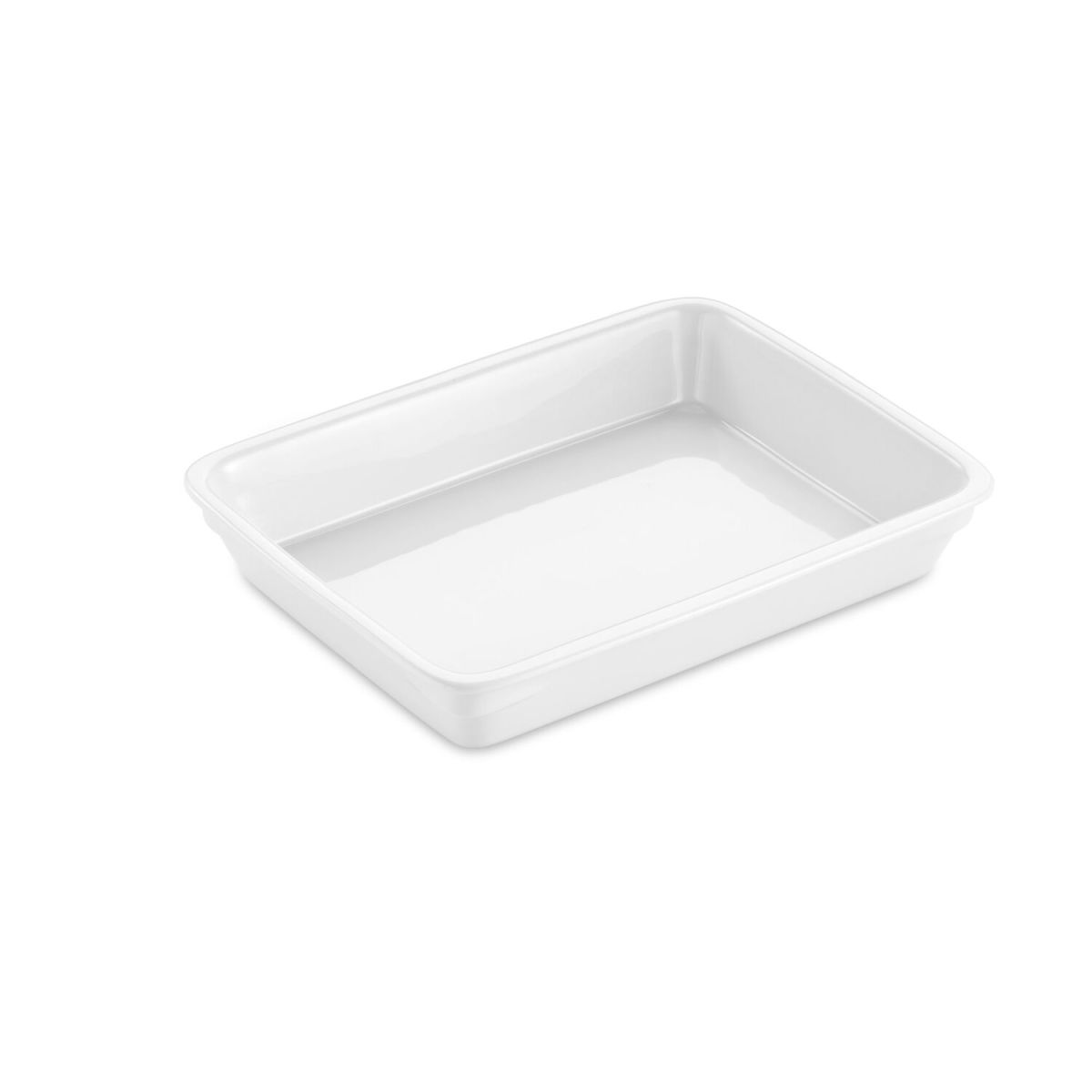 thermohauser Schale ohne Einteilung, Premium-Porzellan 1560 ml, 23.5x17.5x3.8 cm (LxBxH); weiß