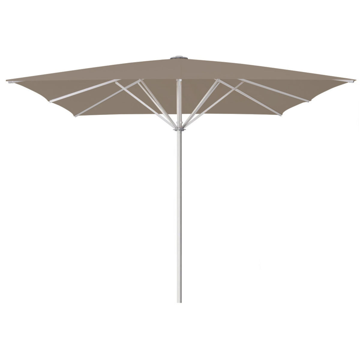 May May Marktschirm I Schattello quadratisch 400x400x425 cm (LxBxH); taupe; quadratisch