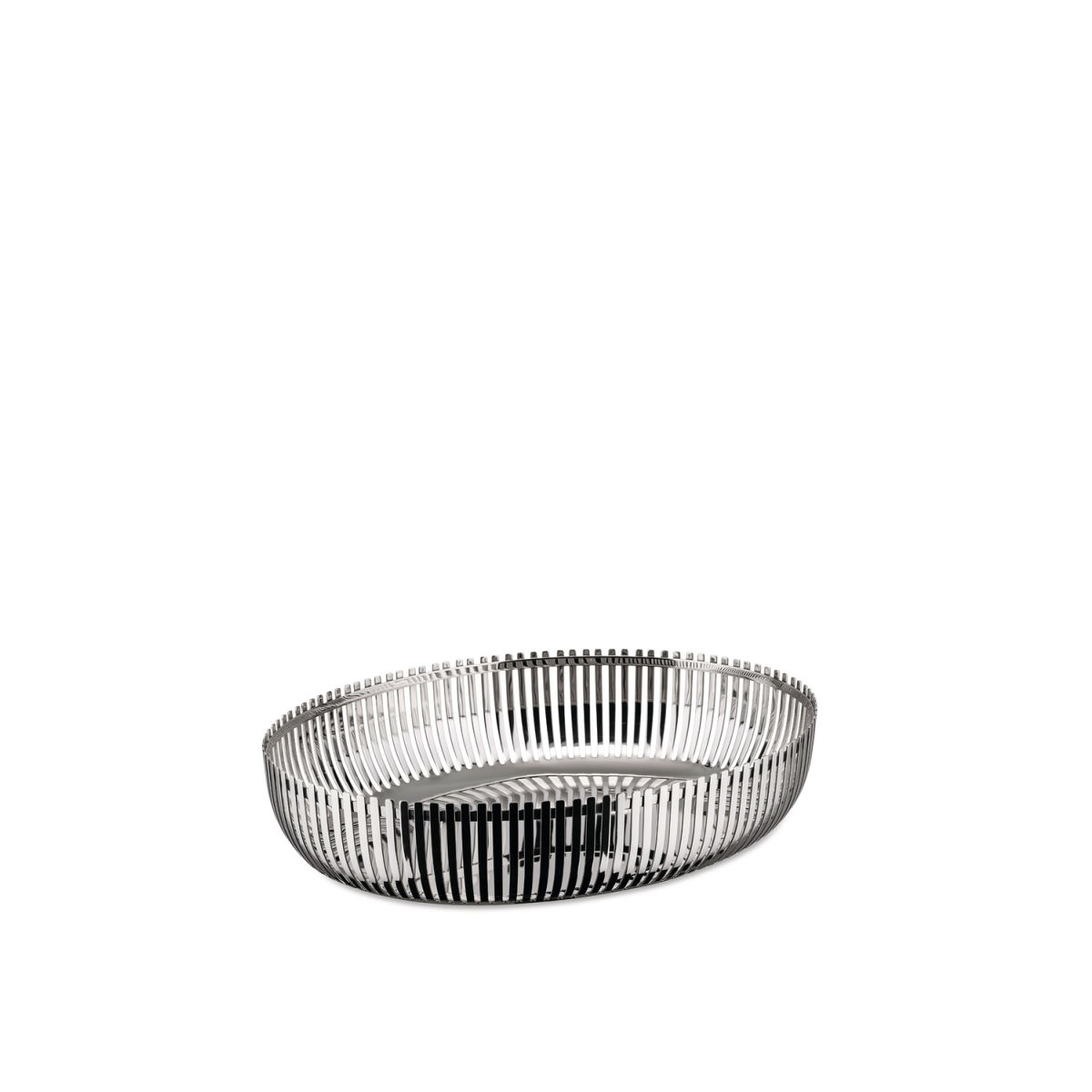 Alessi Runde Korbschale; 26x20x6 cm (LxBxH); silber