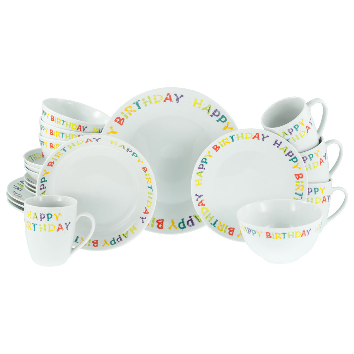 CreaTable Happy Birthday - Kombiservice 20-tlg weiß