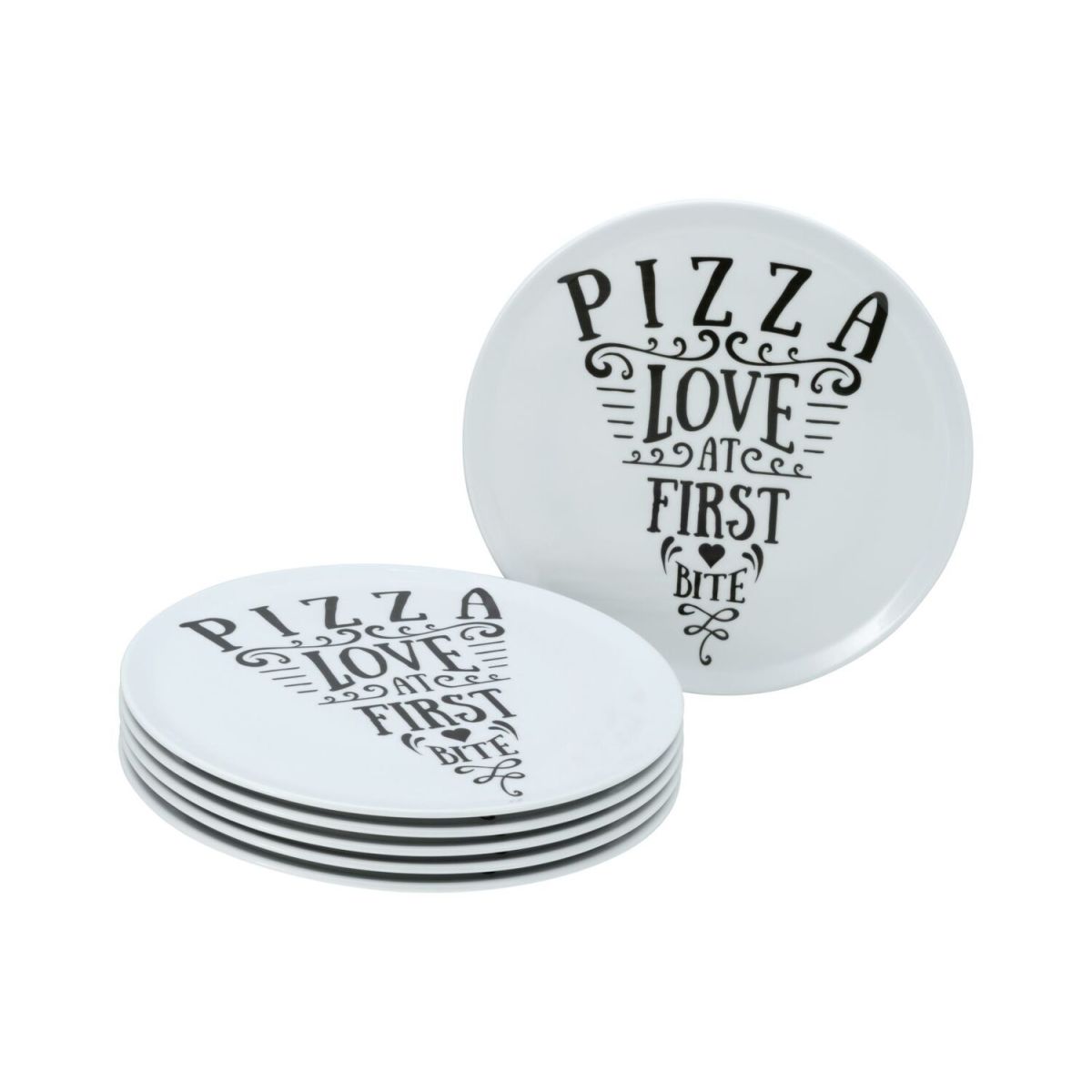 CreaTable Europa in love - Pizzateller 33 cm 6-tlg 33x2 cm (ØxH); weiß; rund; 6 Stück / Pack