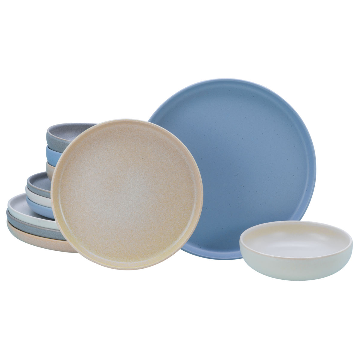 CreaTable Uno Nordic - Tellerset 12-tlg mehrfarbig