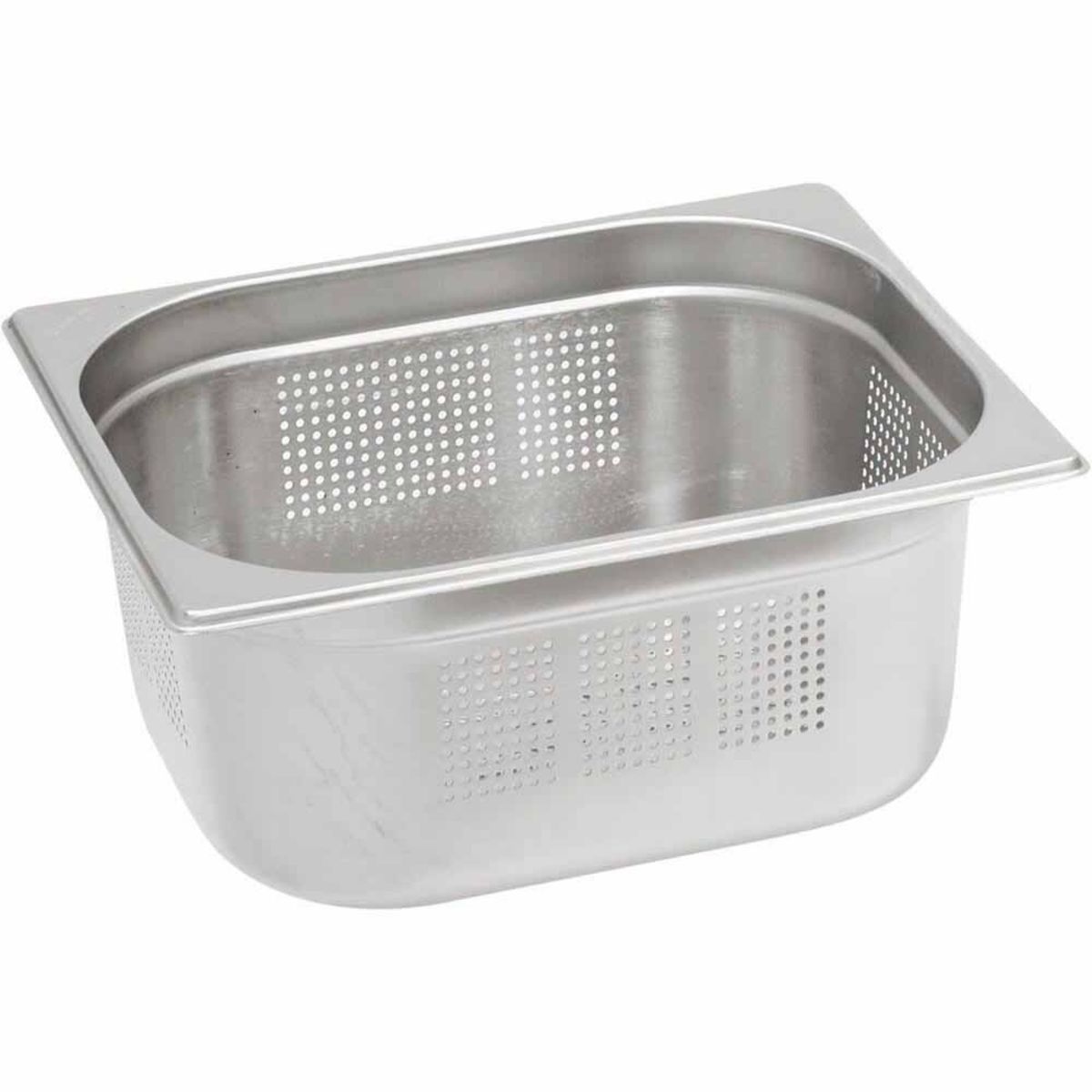 Stalgast Edelstahl Gastronormbehälter Serie STANDARD, perforiert/gelocht GN 1/2, 6 l, 32.5x26.5x10 cm (LxBxT); silber