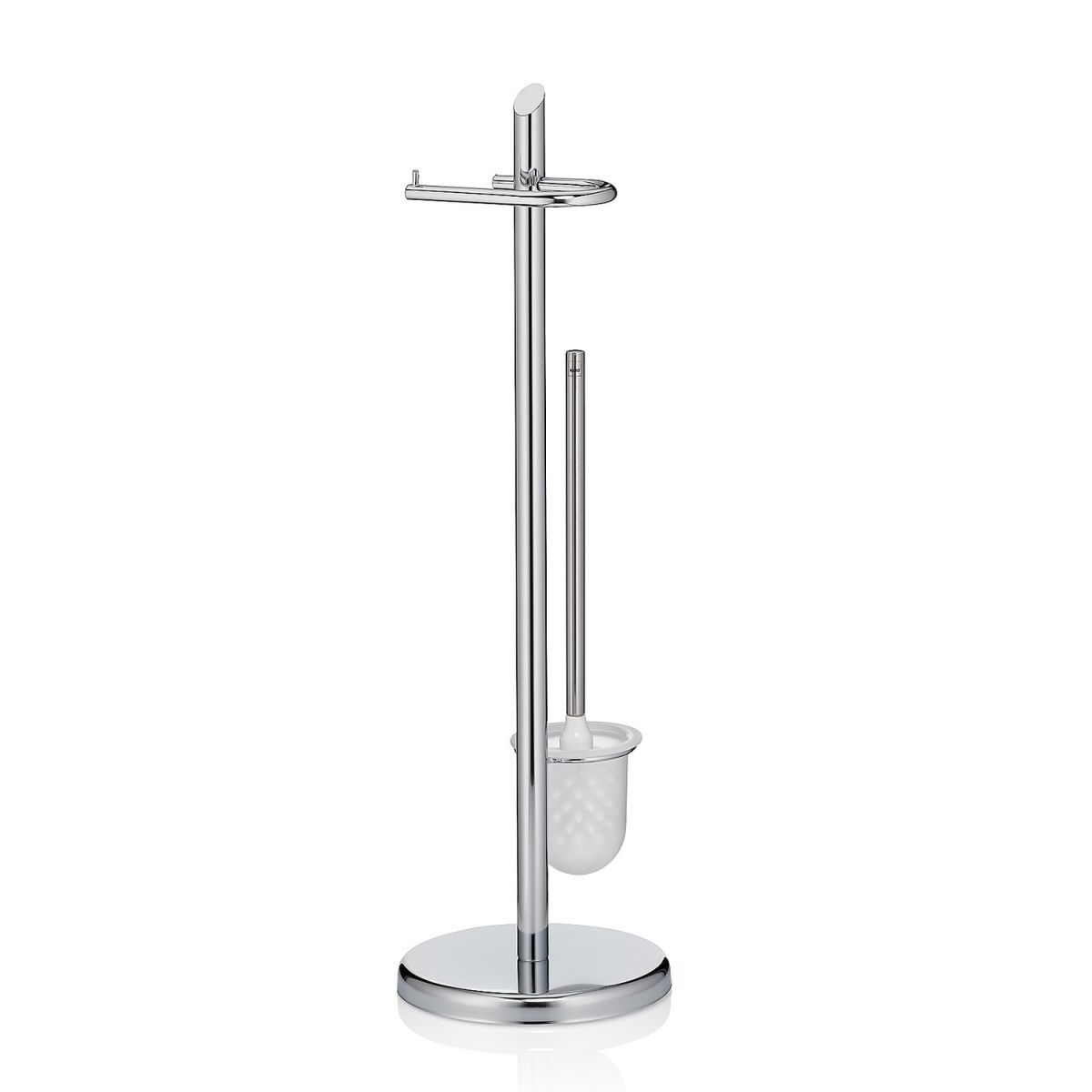 kela Toilettengarnitur Ken Metall 22x22x22x73 cm (LxBxØxH); silber