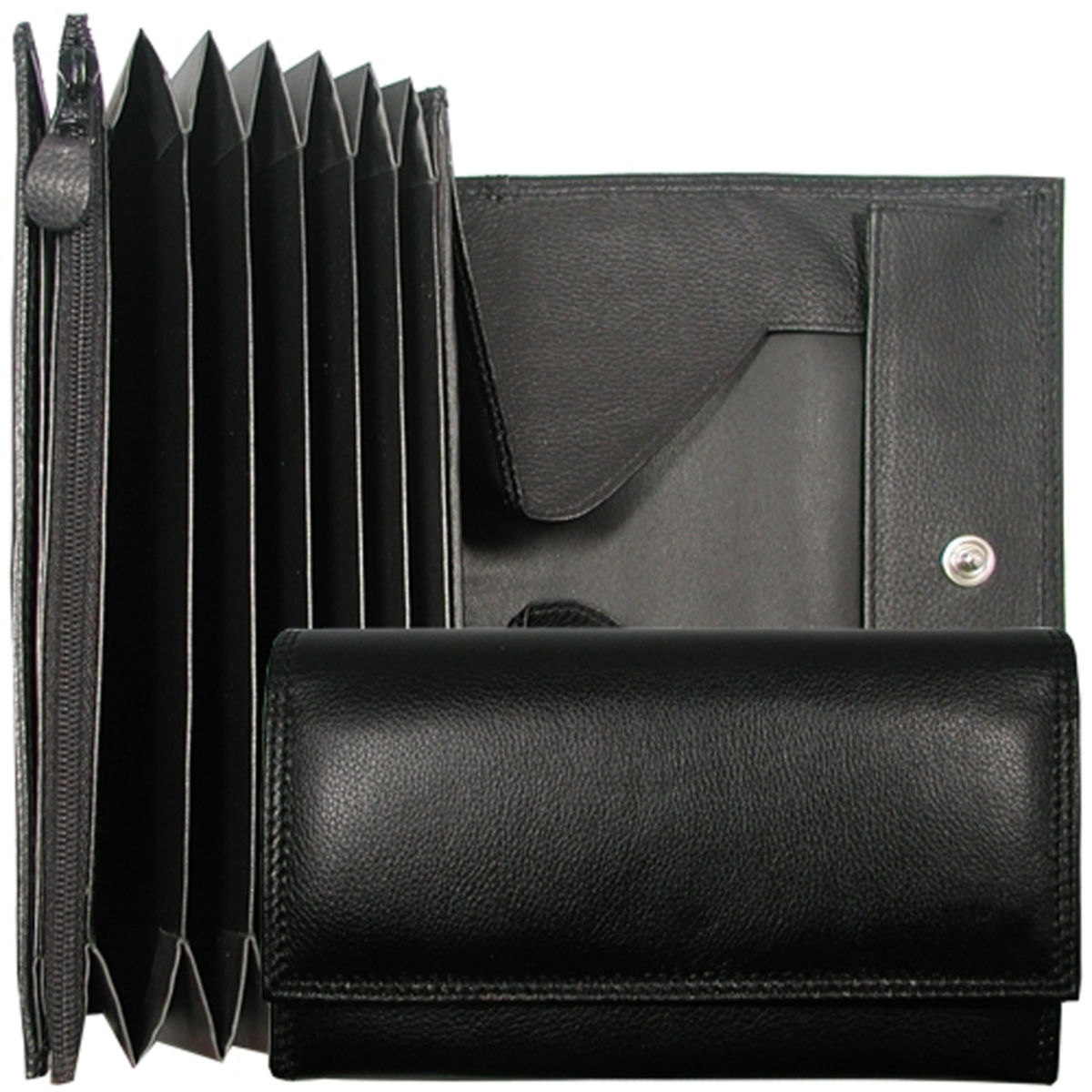 Ferducci Kellnerbörse mit Druckknopf 18.3x10.5 cm (LxB); schwarz