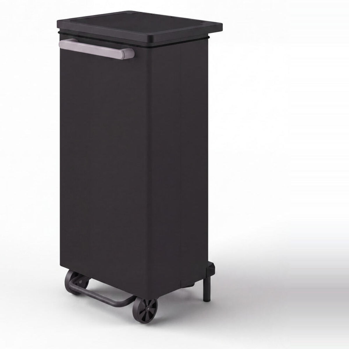 STIL CASA Stil Casa Recycling-Behälter mit Fußpedalöffnung, hochfester Technopolymerboden 110 l, 47x37x96 cm (LxBxH); weiß