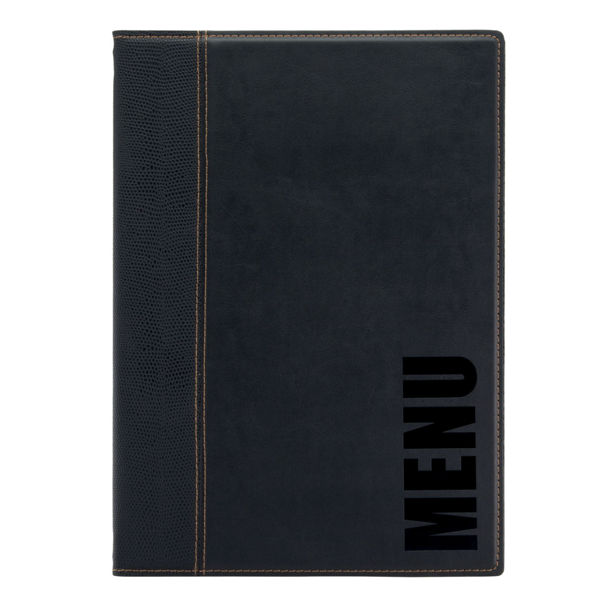 Portamenu A4 Trendy - Similpelle - 4 facciate Securit; 24x34 cm (LxH); nero