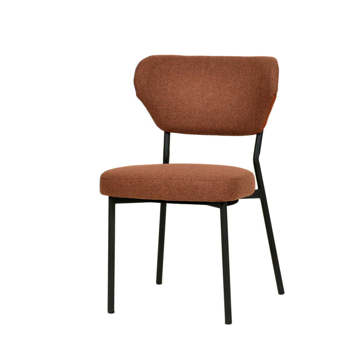 Feros Stapelstuhl Duko mit Bezug 52x54x82 cm (BxTxH); braun; 2 Stück / Pack