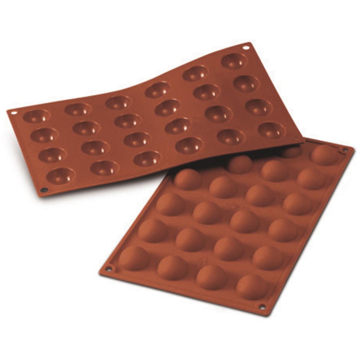 Schneider Silikonbackform Halbkugel Mini 10 ml, 30x17.5x3x1.5 cm (LxBxØxH); rot