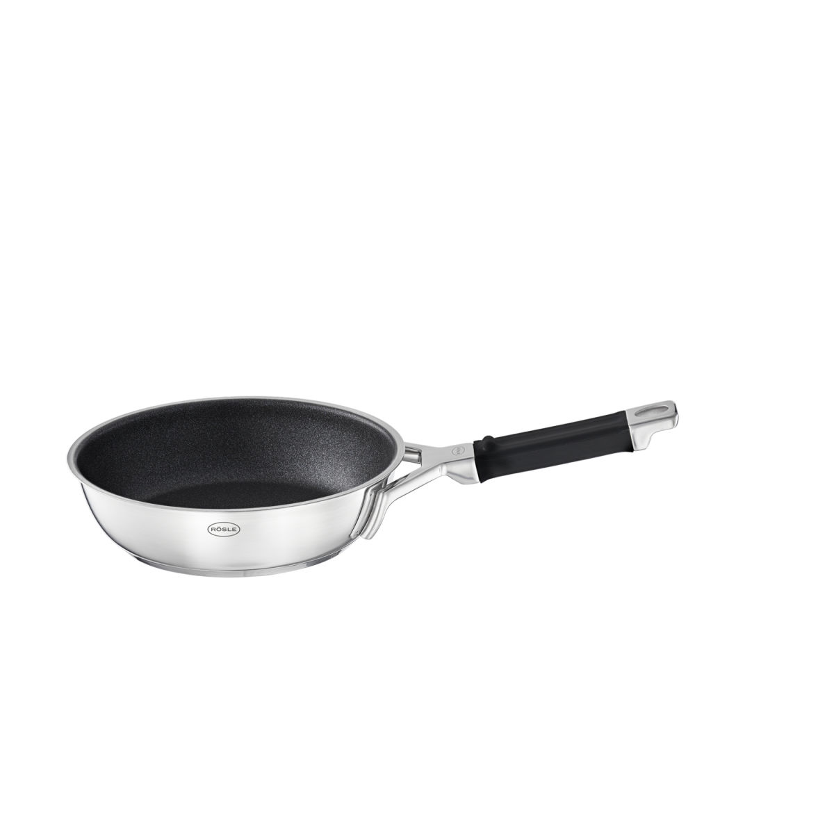 RÖSLE Bratpfanne Silence Pro, ProResist 0.014 l, 39.1x21.5x8.5 cm (LxBxH); schwarz/silber; rund
