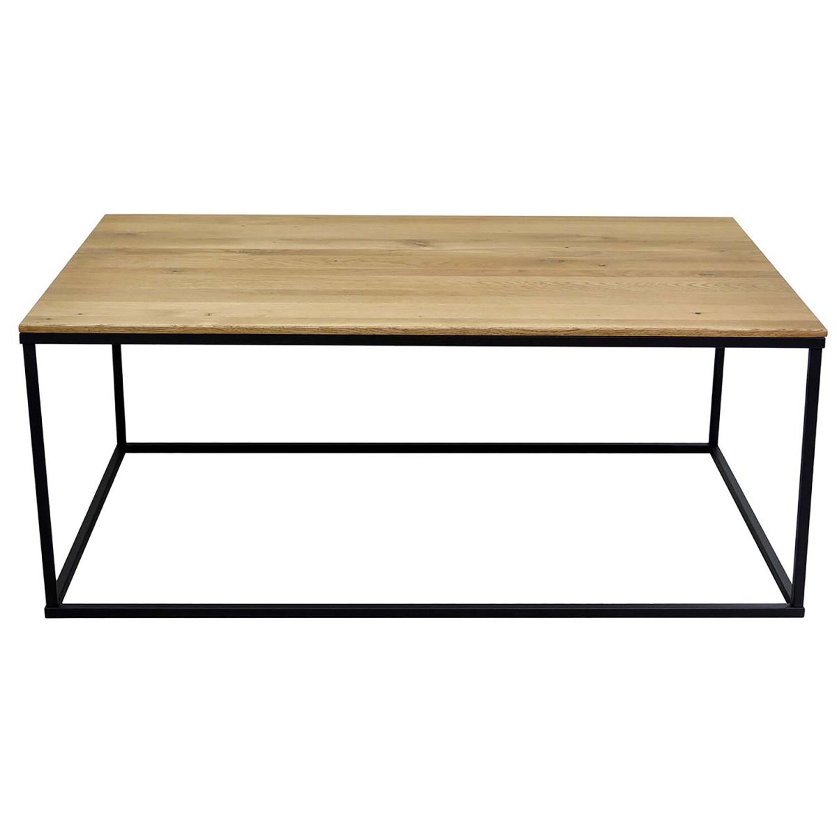 Infantil Couchtisch 'Sascha', Wildeiche, 100 x 40 x 60 cm 60x100x40 cm (LxBxH); Platte braun, Gestell schwarz; rechteckig