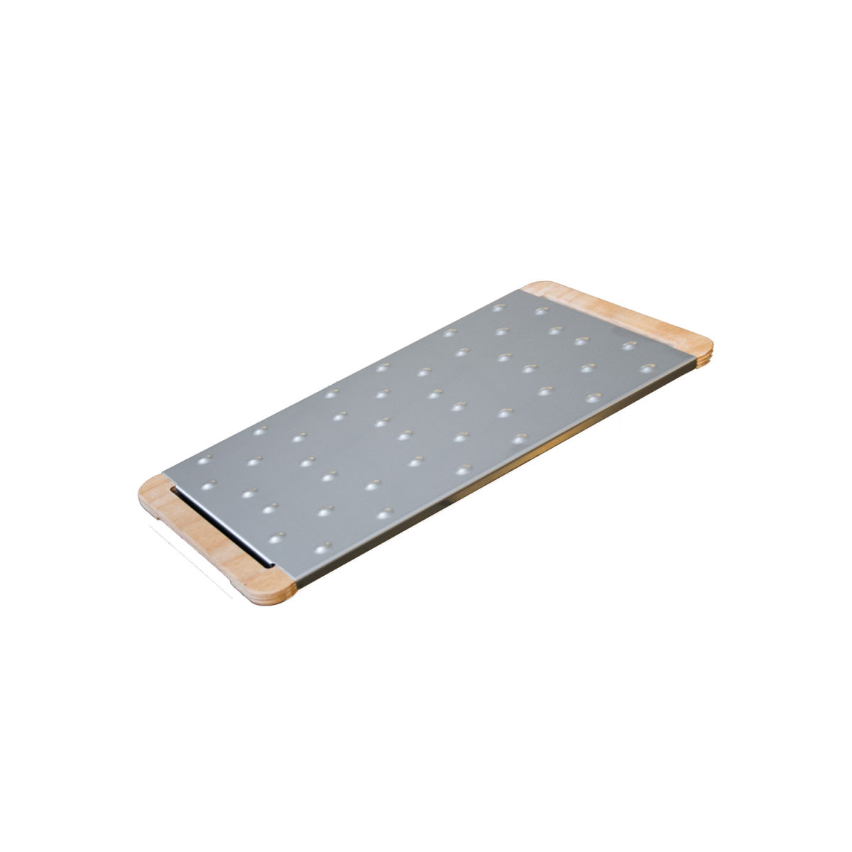 STIL CASA Stil casa, 4er-Set Schneidebretter für Pizzen und Focaccia, Holzständer, Edelstahlplatte 48x21.5x3 cm (LxBxH); mehrfarbig; 4 Stück / Pack