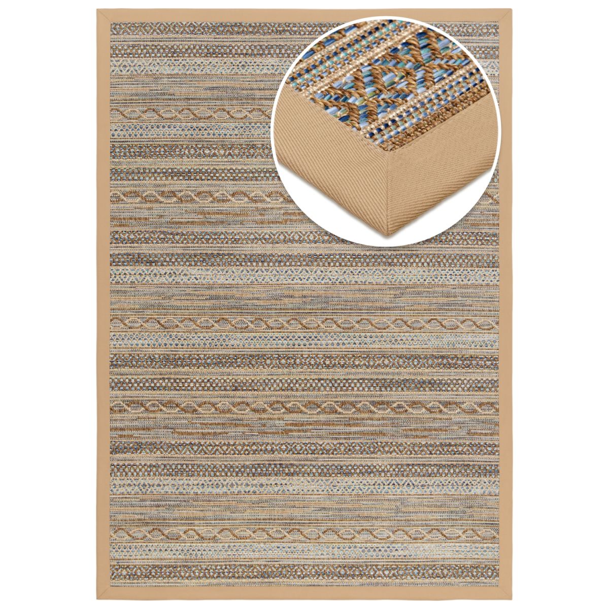 Grundstoff Outdoor Teppich Barbados Sandy-Beach 290x200 cm (LxB); sand