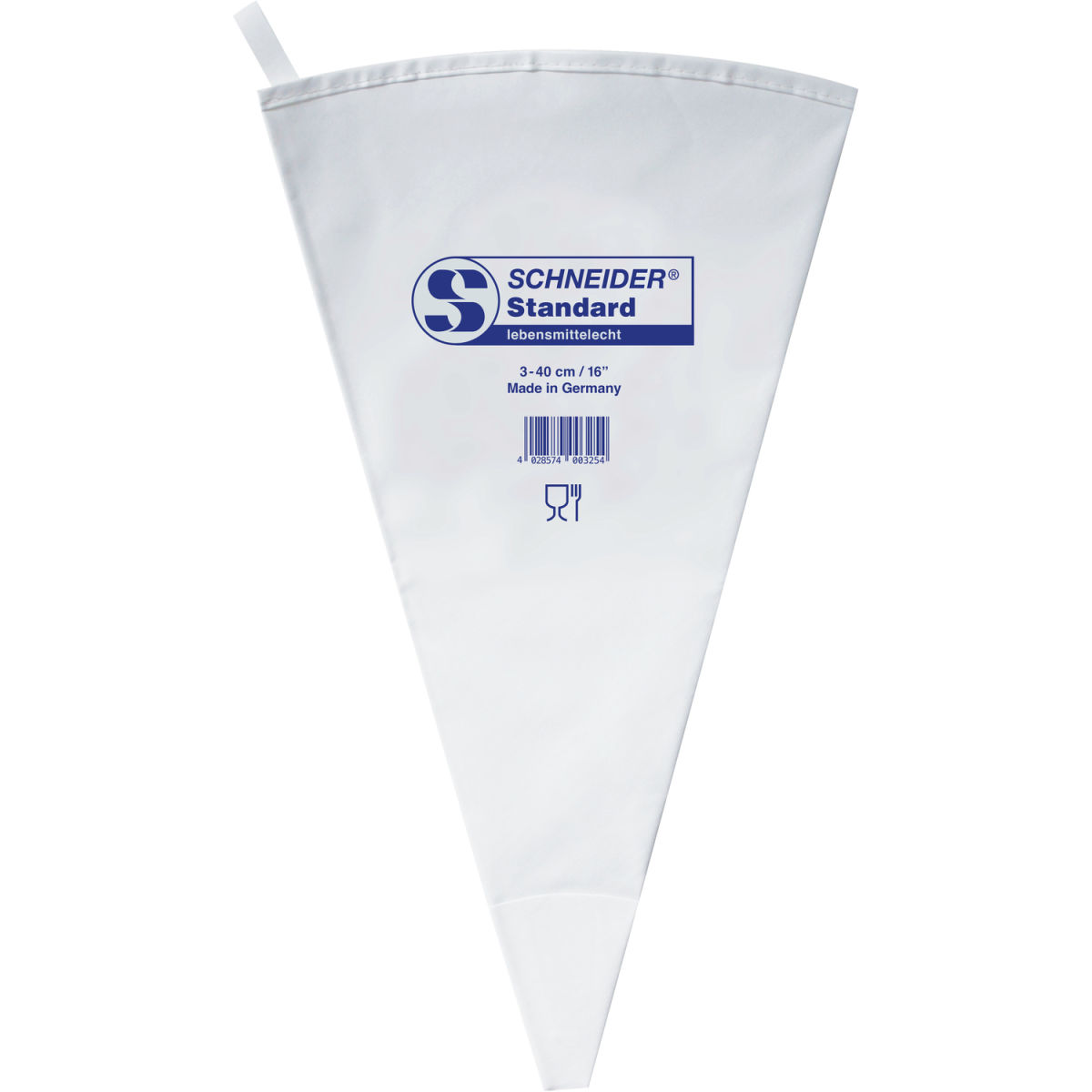 Schneider Spritzbeutel aus Baumwolle 40 cm (L); weiß