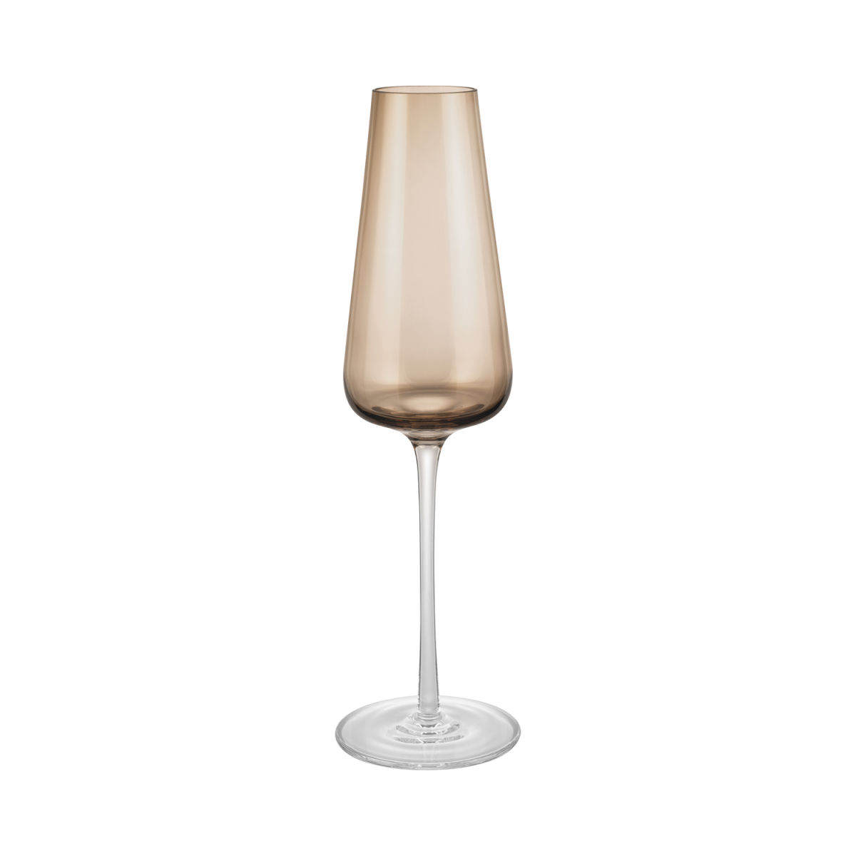 blomus Set 2 Sektgläser -BELO- 200 ml, 6x6x24.5 cm (ØxØxH); braun/transparent