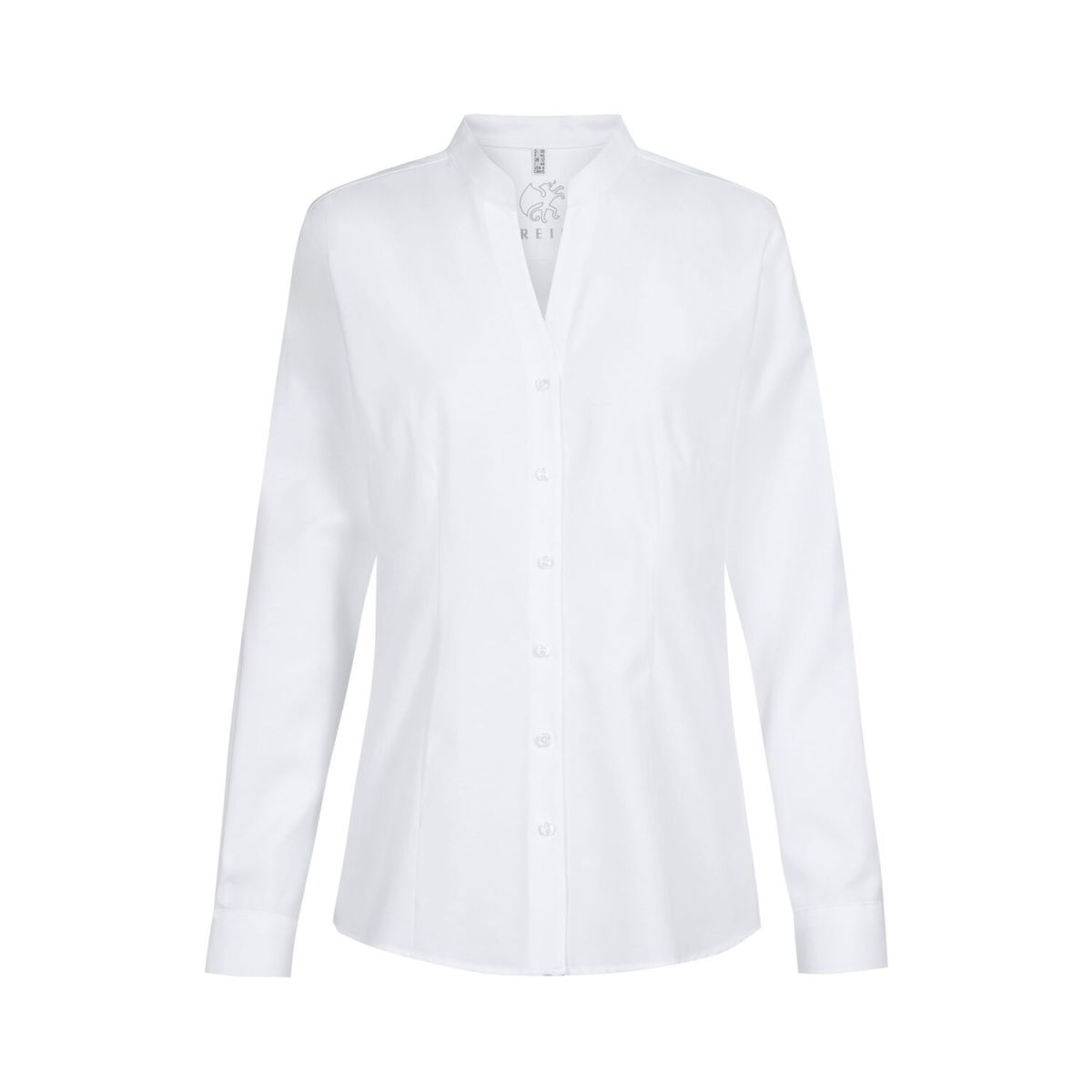 GREIFF Damen-Stehkragenbluse 1/1 RF Landhaus; Kleidergröße 32; weiß