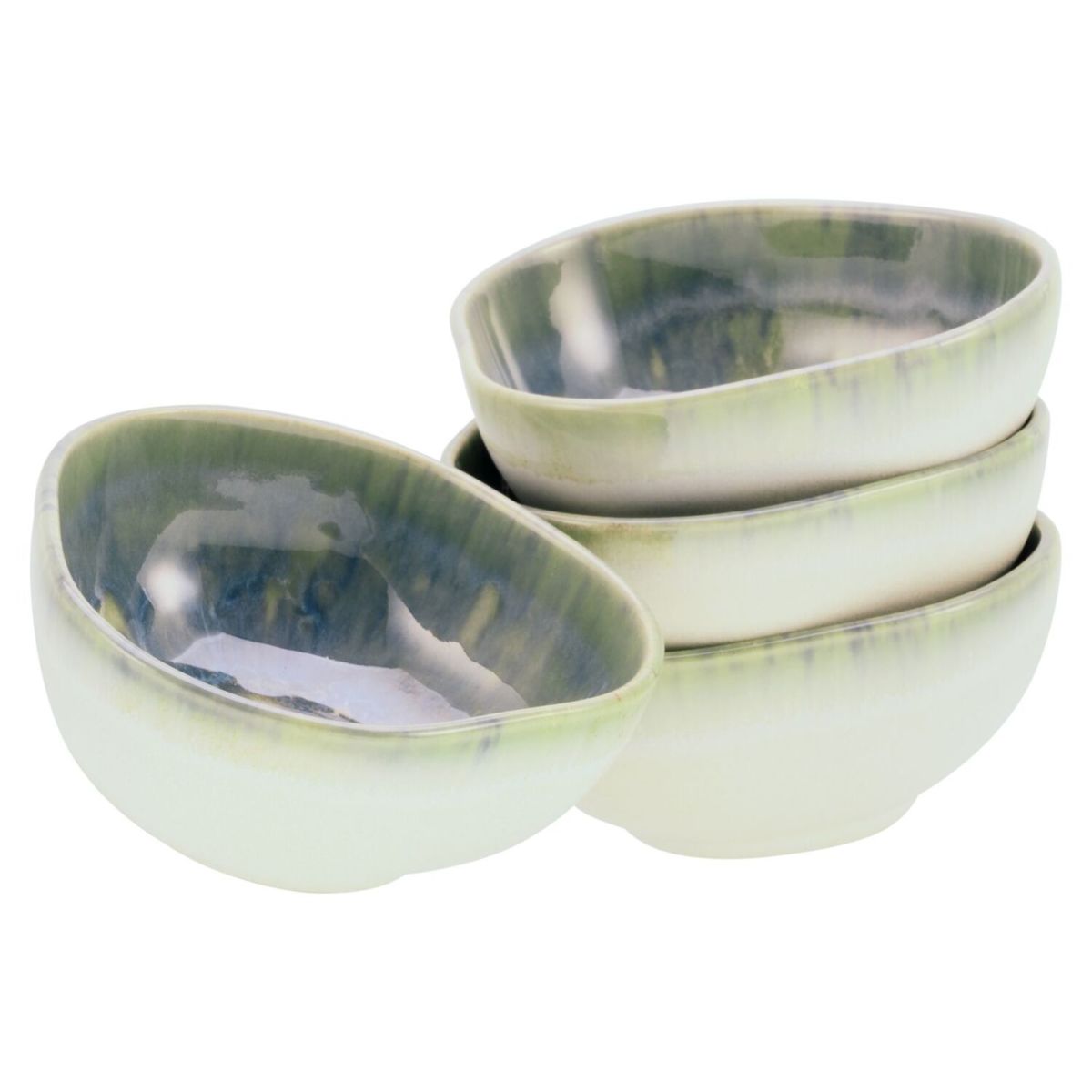 CreaTable Yuki - Dipping Bowl 4-tlg 200 ml, 11.5x11.5x11.5x5.5 cm (LxBxØxH); grün/blau; organisch; 4 Stück / Pack