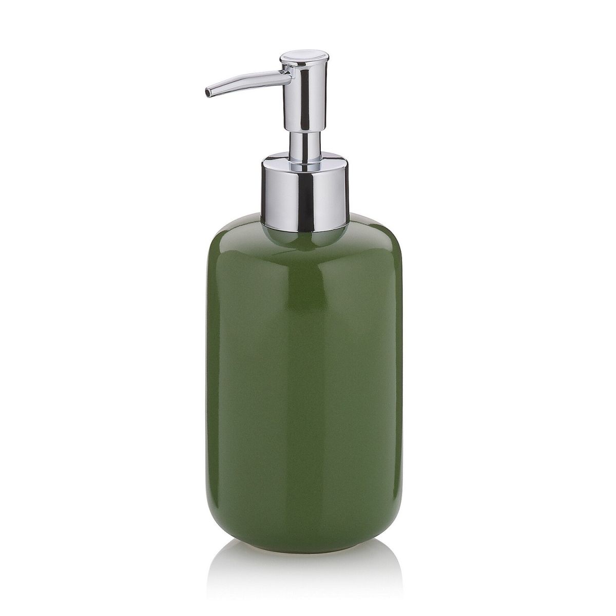 Dispenser per sapone Isabella in ceramica kela; 400 ml, 18 cm (H); verde; rotonda