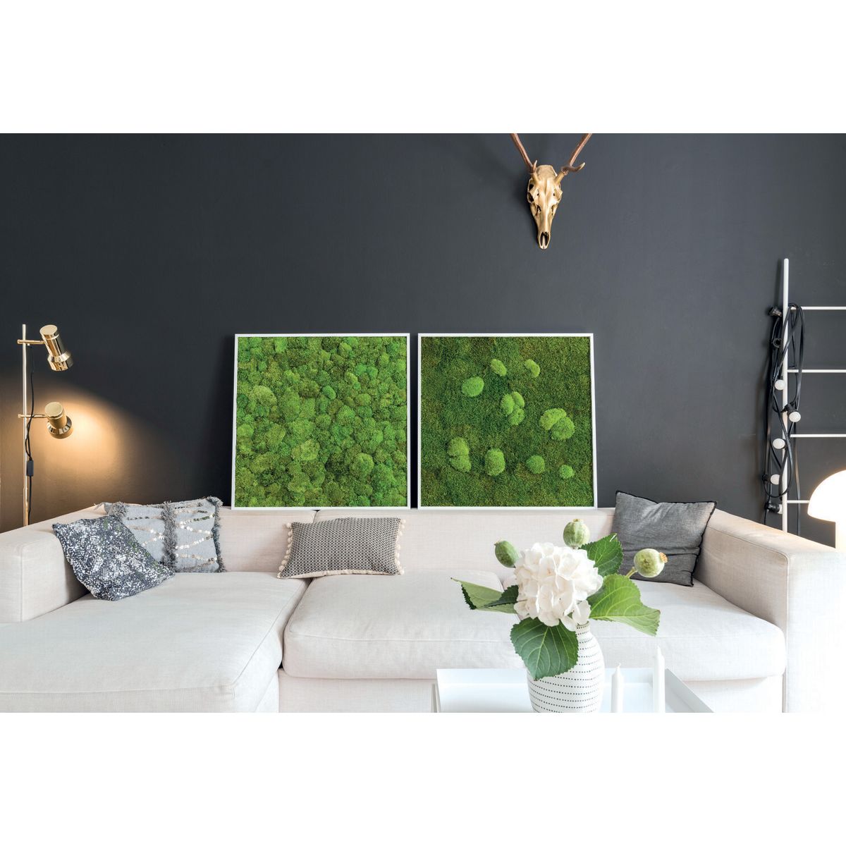 styleGREEN Kugelmoosbild 80x80cm 80x80 cm (LxB); grün