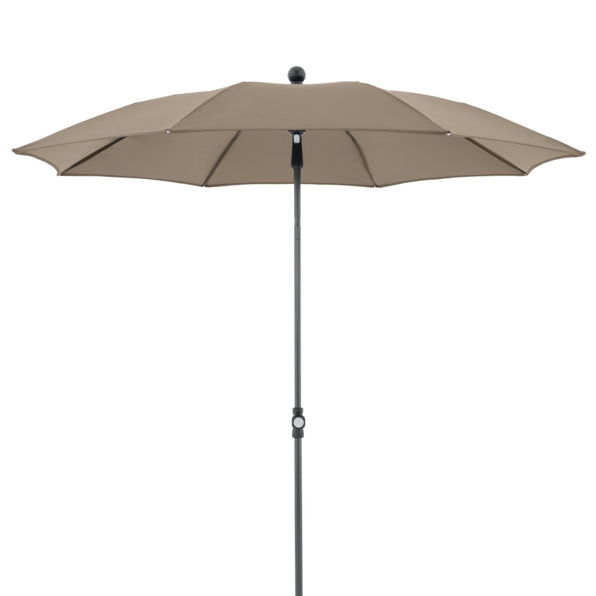 Doppler Gastro Sonnenschirm Waterproof Rund; 180x246 cm (ØxH); greige