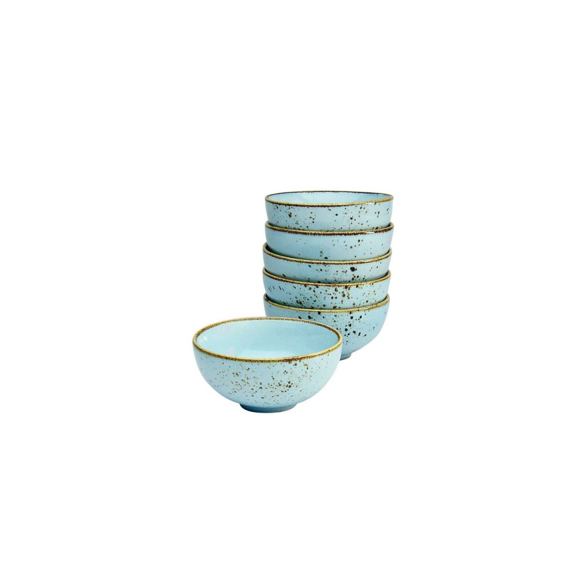 CreaTable Nature Collection - Dipschale 6-tlg 200 ml, 11.5x5.5 cm (ØxH); hellblau; rund; 6 Stück / Pack
