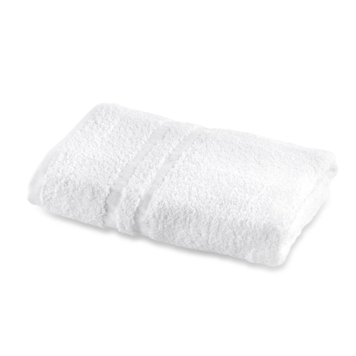 bertsch Hotelwäsche Walkfrottier Handtuch weiss 50/100 cm, 310 g/qm, 2-Streifen Bordüre; 50x100 cm (BxL); weiß