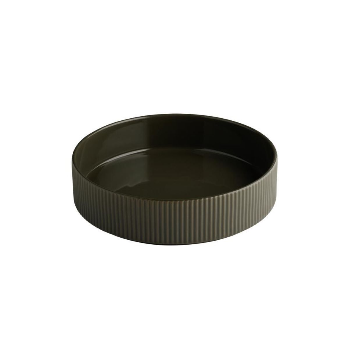 APS Teller / Schale -THE GRID-; 23x23x6 cm (LxBxH); braun; rund; 3 Stück / Pack
