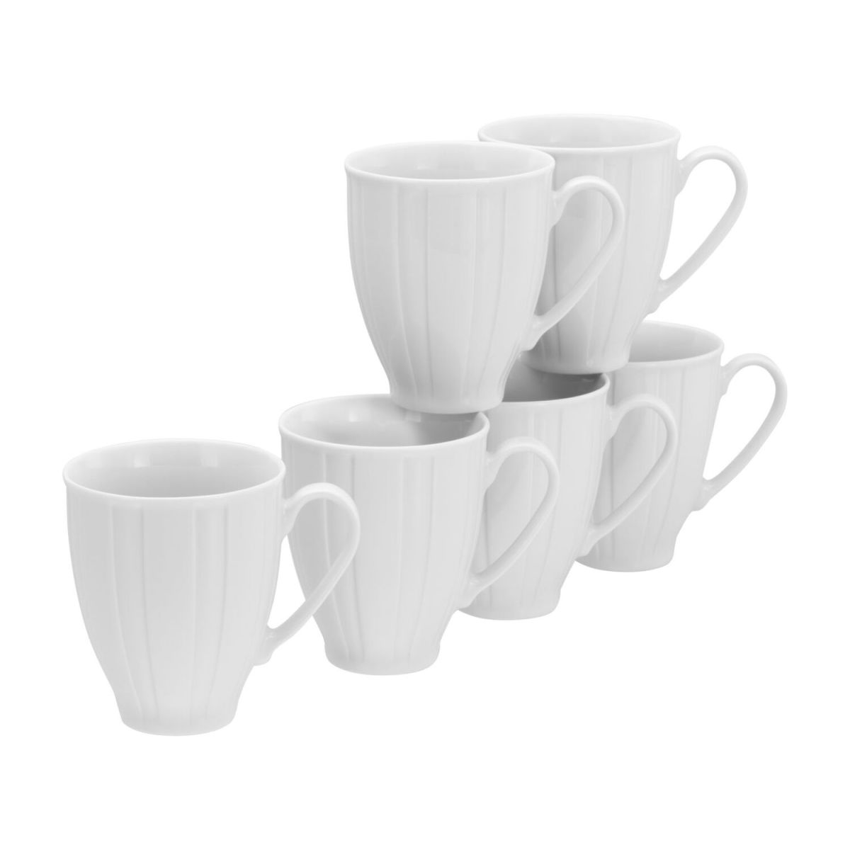 CreaTable Barcelona - Kaffeebecher 6-tlg 300 ml, 9x11 cm (ØxH); weiß; rund; 6 Stück / Pack